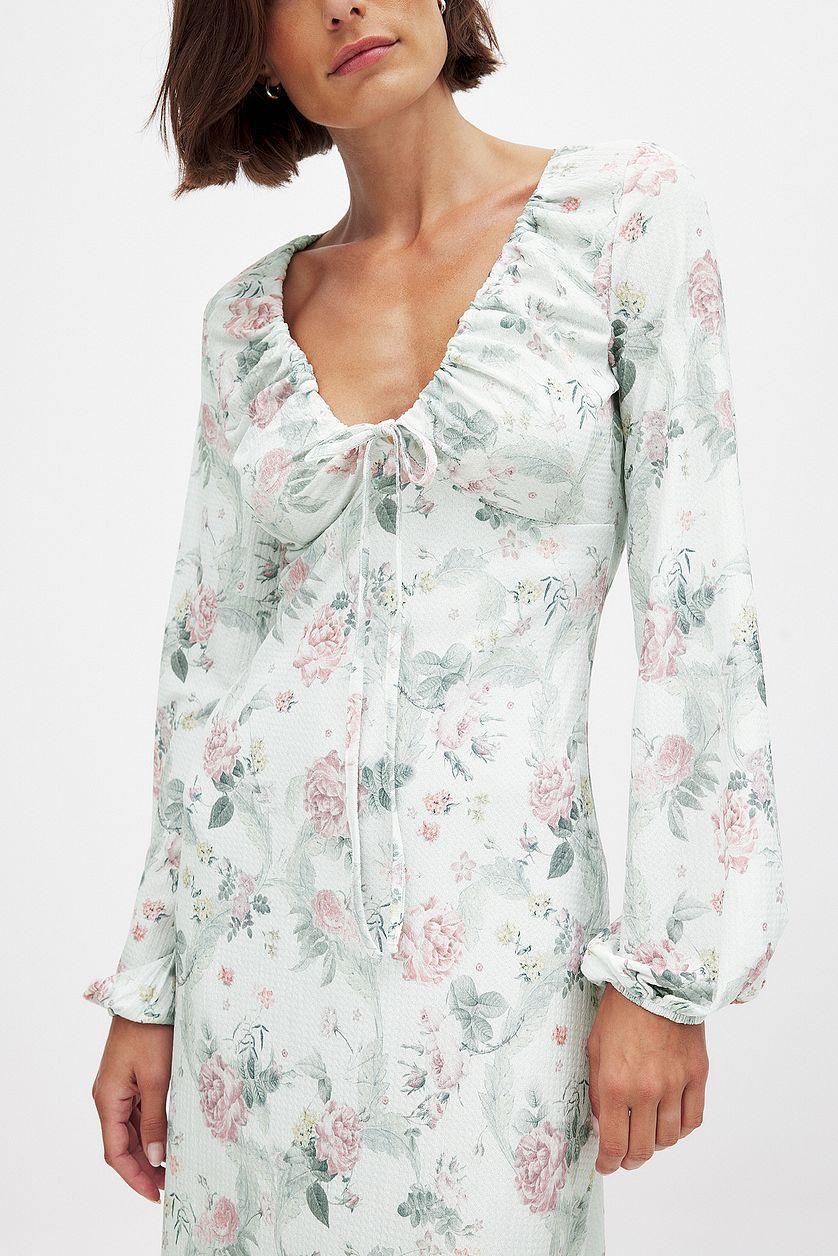 Jersey Balloon Sleeve Midi Dress Product Image