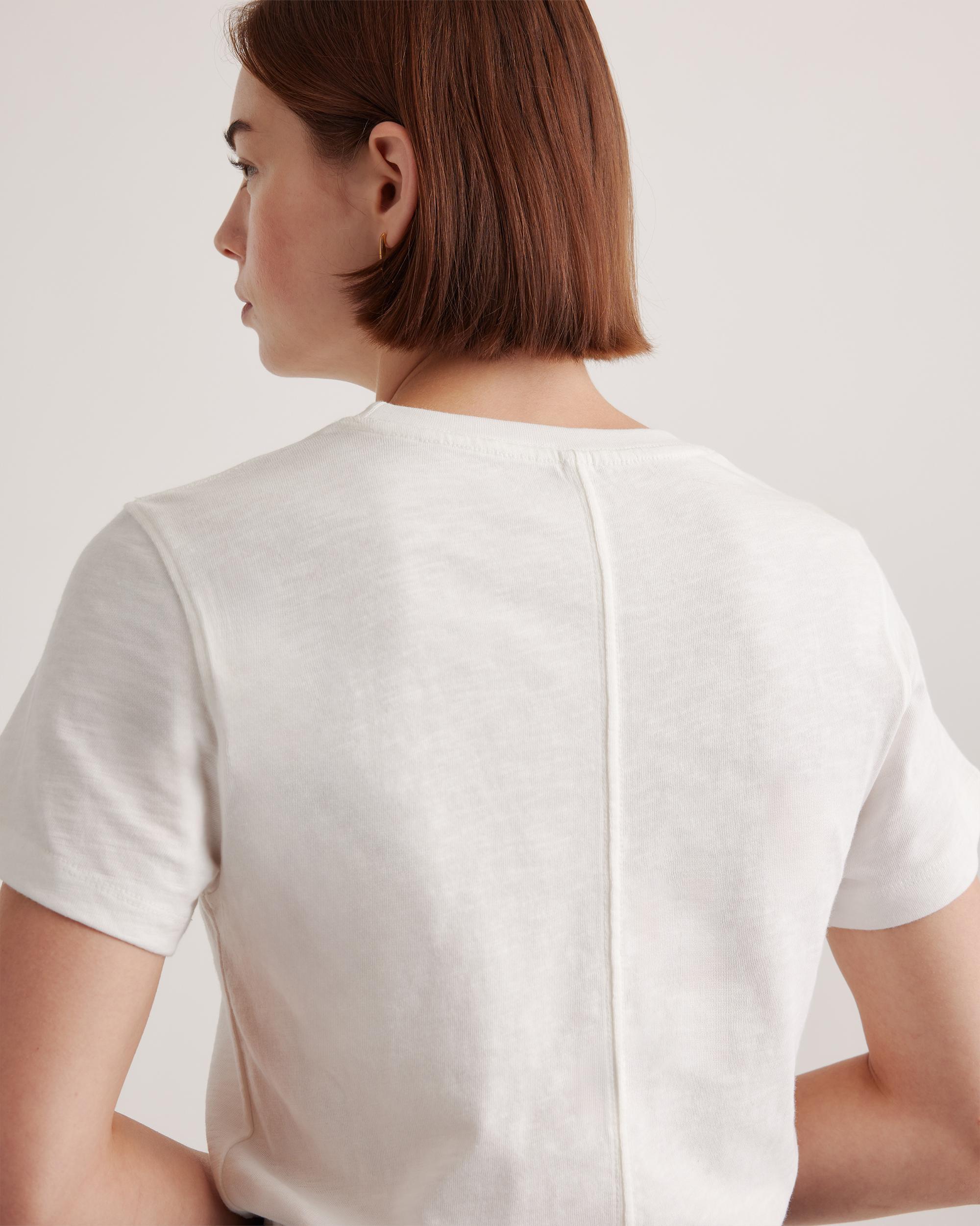 Quince | Women's Slub Crewneck T-Shirt Size XS, Organic Cotton Product Image