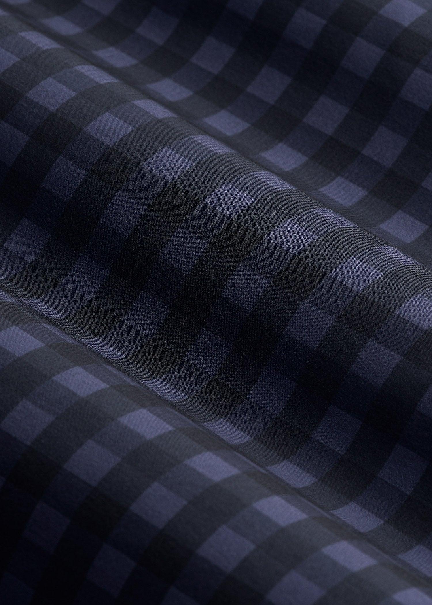Traveler Stretch Dress Shirt for Tall Men in Deep Violet Gingham Product Image