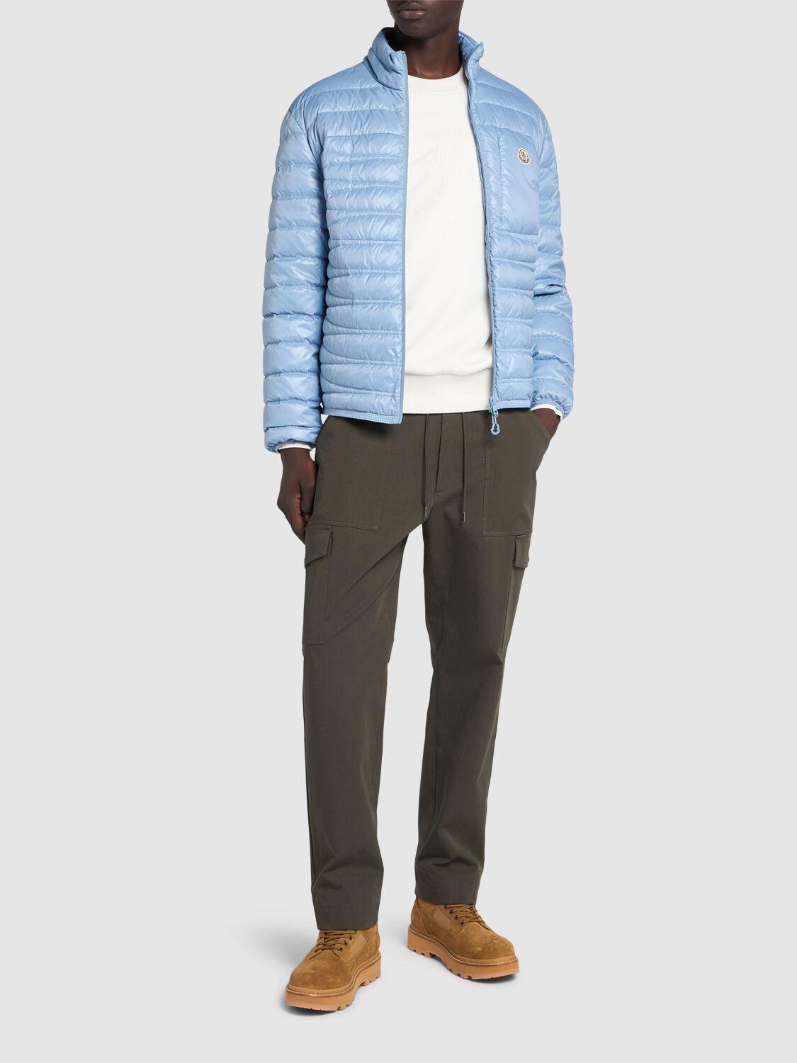 MONCLER Leveche Nylon Down Jacket In Light Blue Product Image
