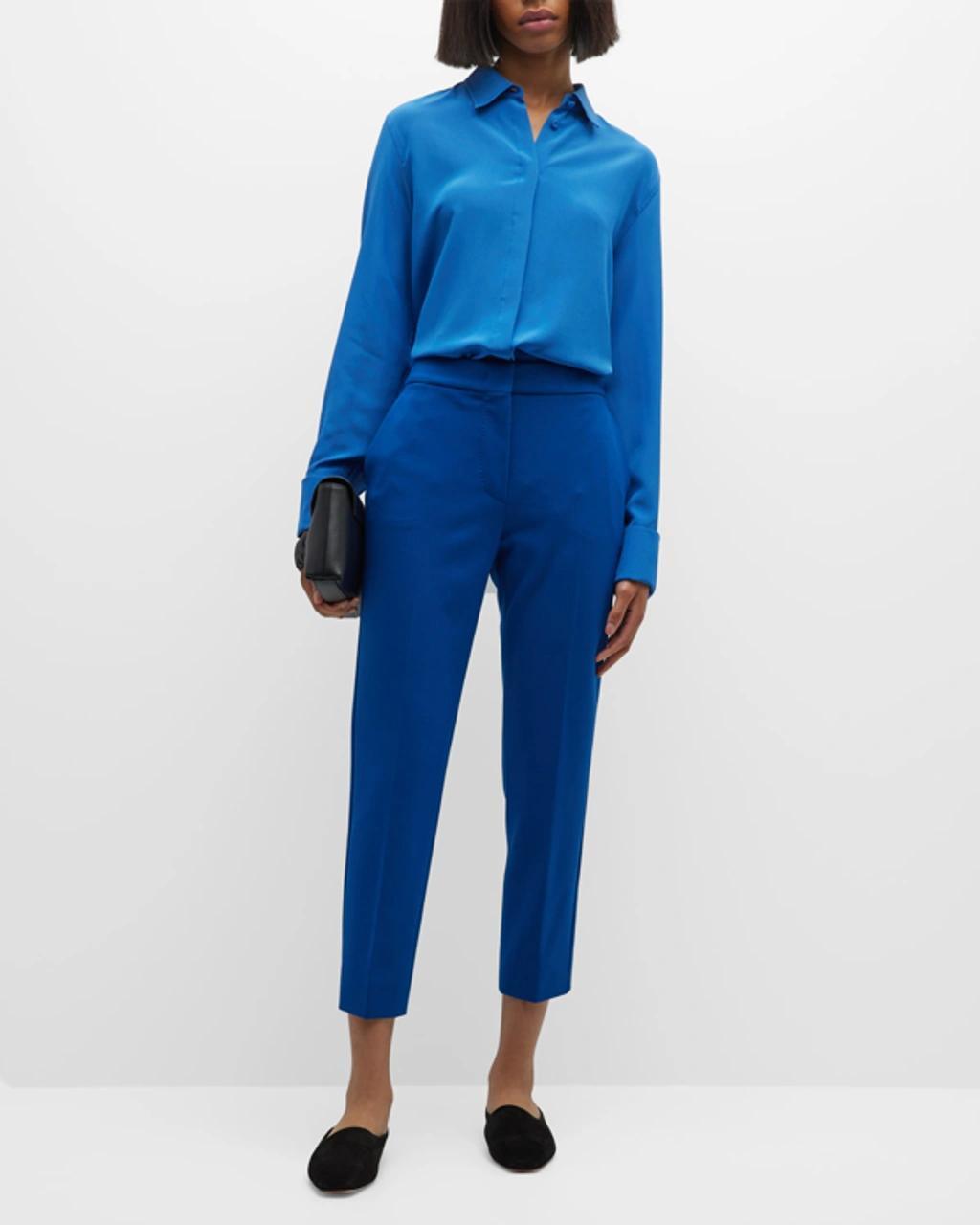 Pegno Straight-leg Trouser Pants In Bluette Product Image