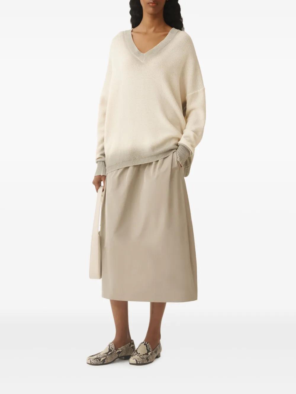 FABIANA FILIPPI Gradient Sweater In White Product Image