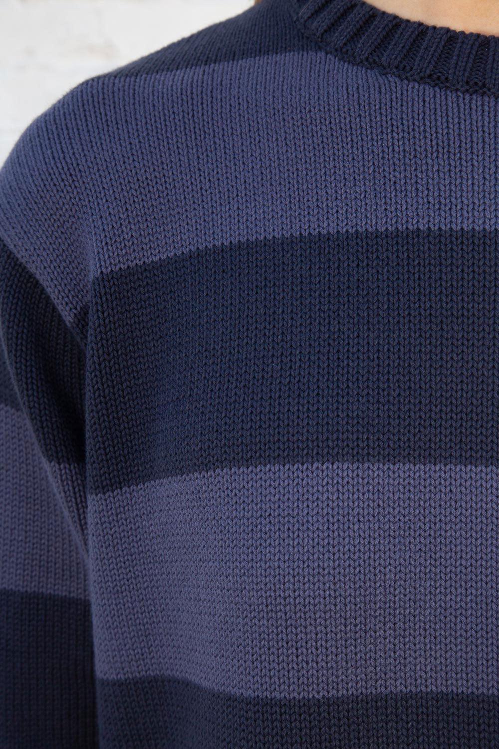 Brianna Cotton Thick Stripe Sweater Product Image