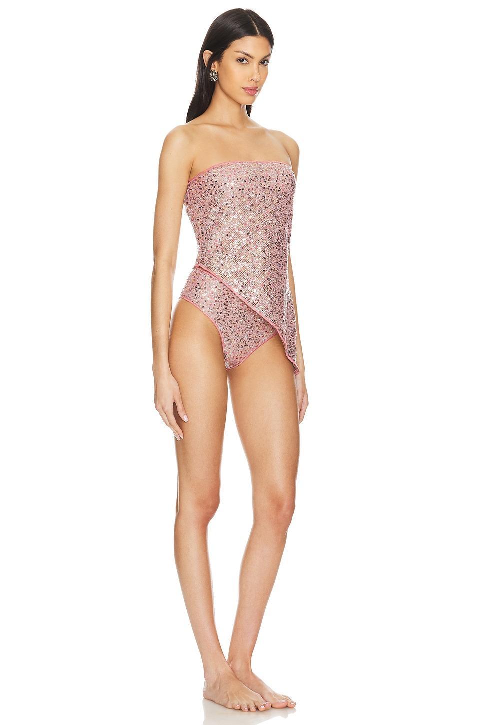 Netquins Asymmetrical Bandeau Set Oseree Product Image
