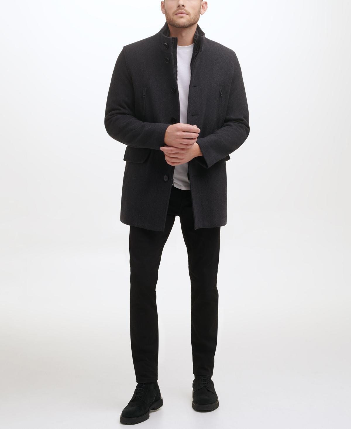 Cole Haan Set-In-Bib WoolTwill Coat Product Image