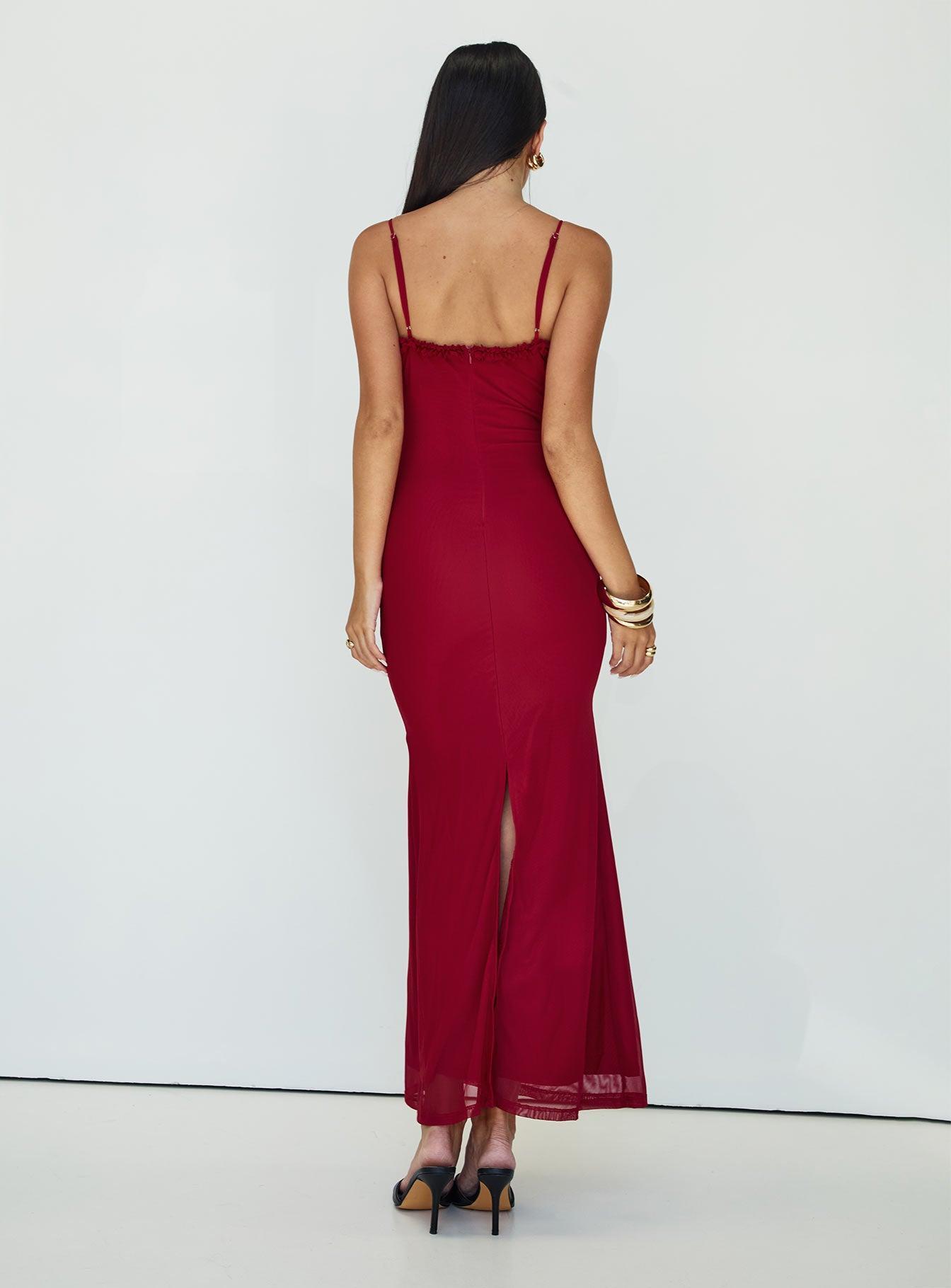 Capisce Maxi Dress Red Petite Product Image