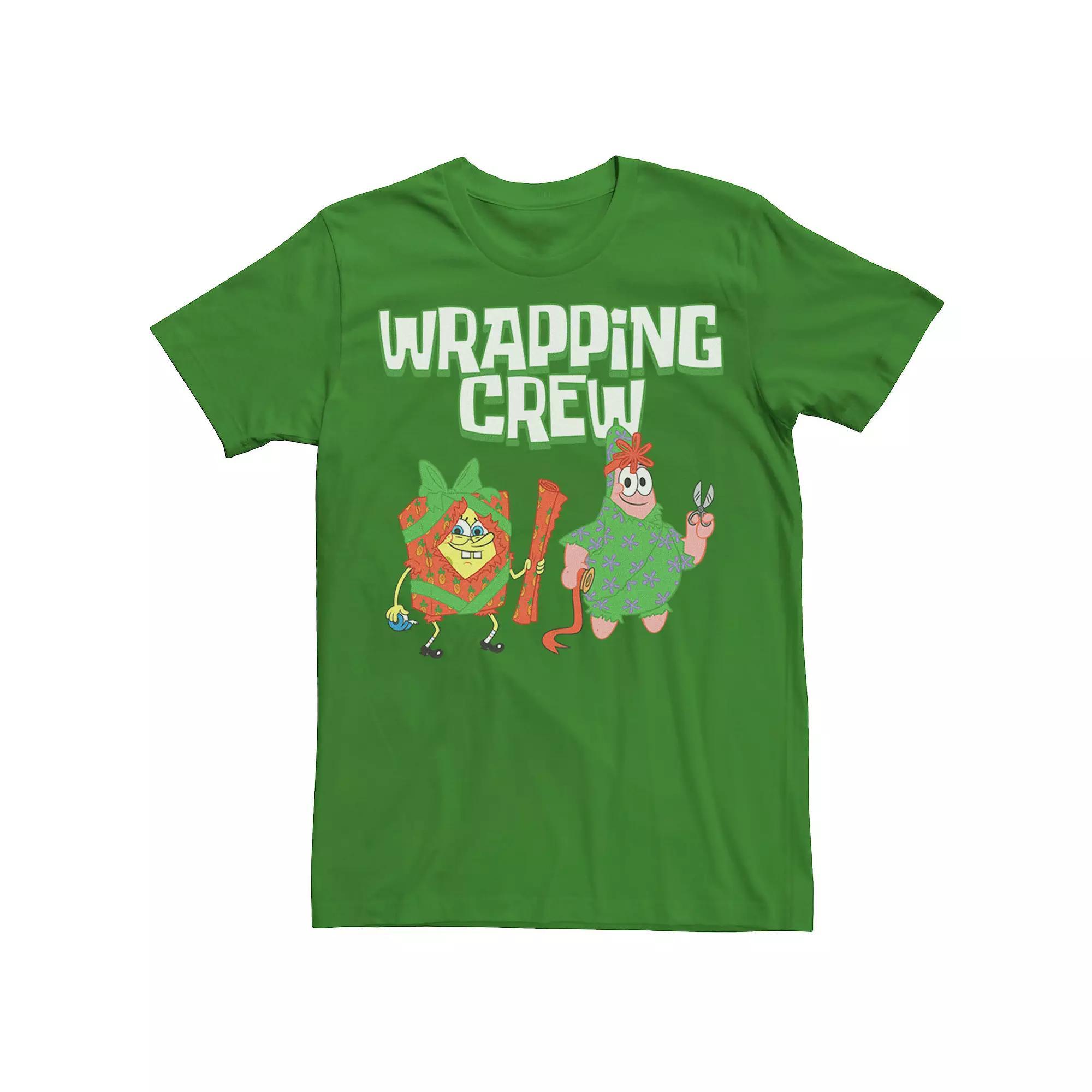 Men's Spongebob Squarepants Patrick Wrapping Crew Tee, Size: XL, Red Grey Product Image
