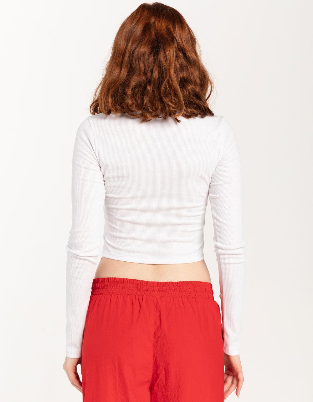 TILLYS Square Neck Womens Long Sleeve Top - DK GREEN Product Image