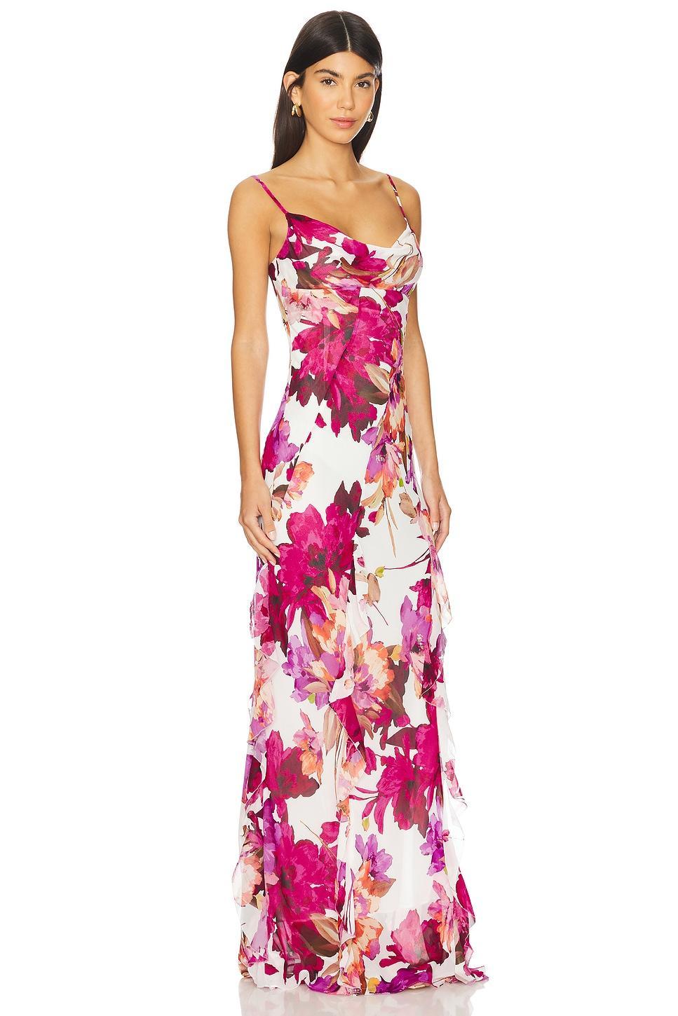 Kamila Ruffle Cowl Maxi Dress NICHOLAS Product Image
