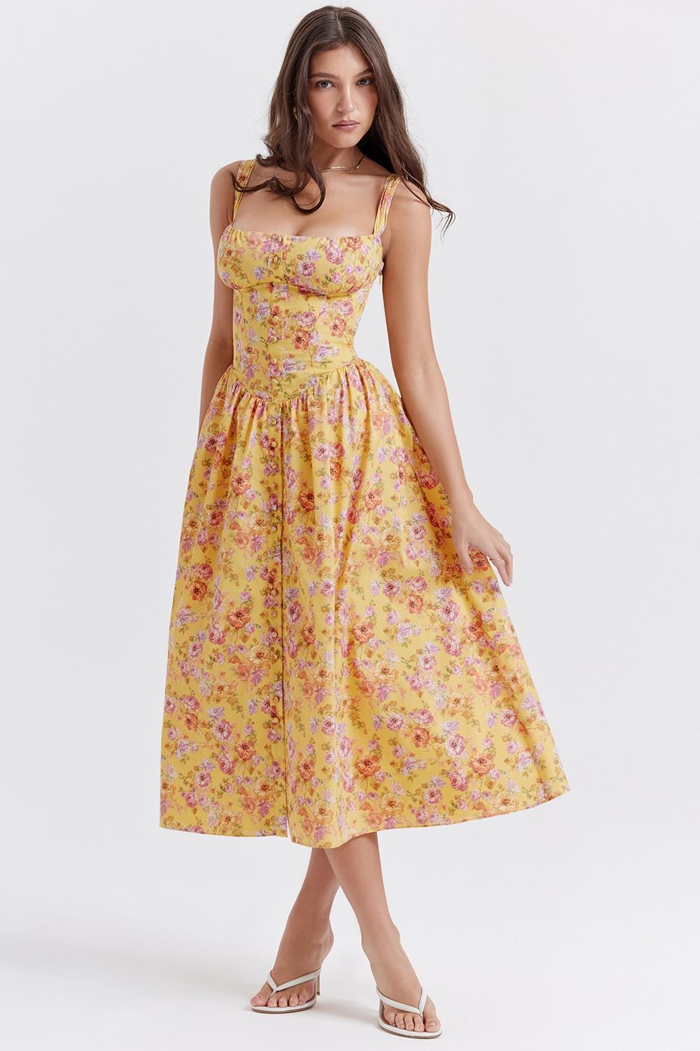 Tatiana Butter Print Midi Sundress Product Image
