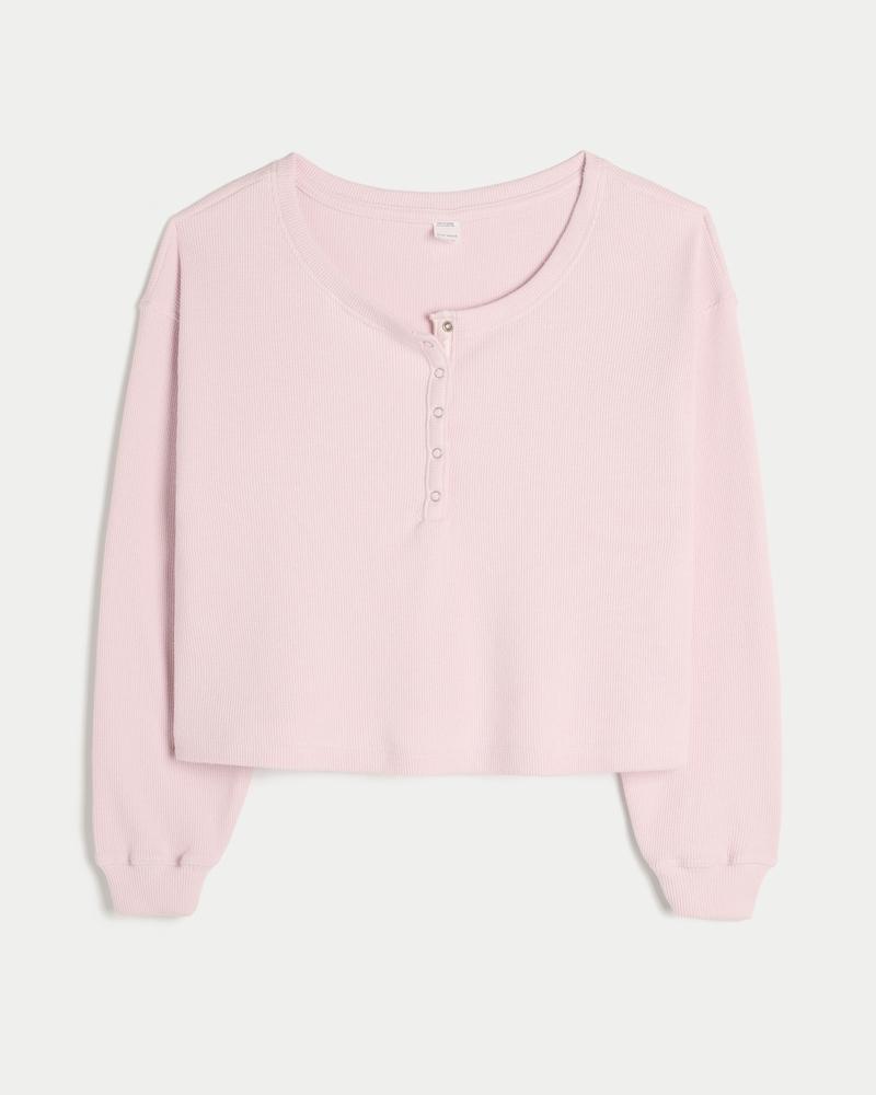 Gilly Hicks Waffle Off-the-Shoulder Henley Product Image