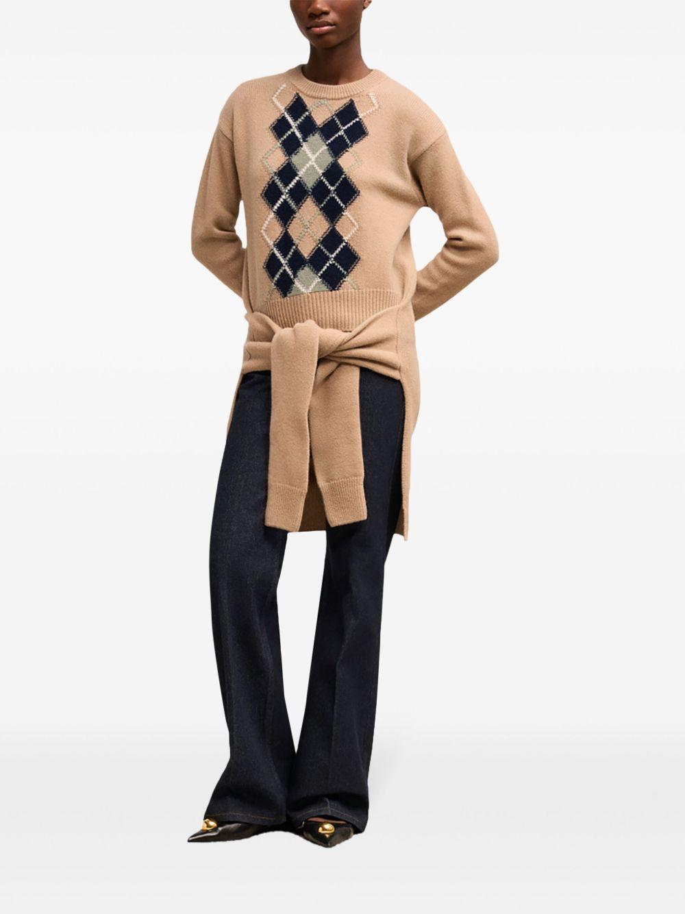 Argyle Double layered jumper Product Image