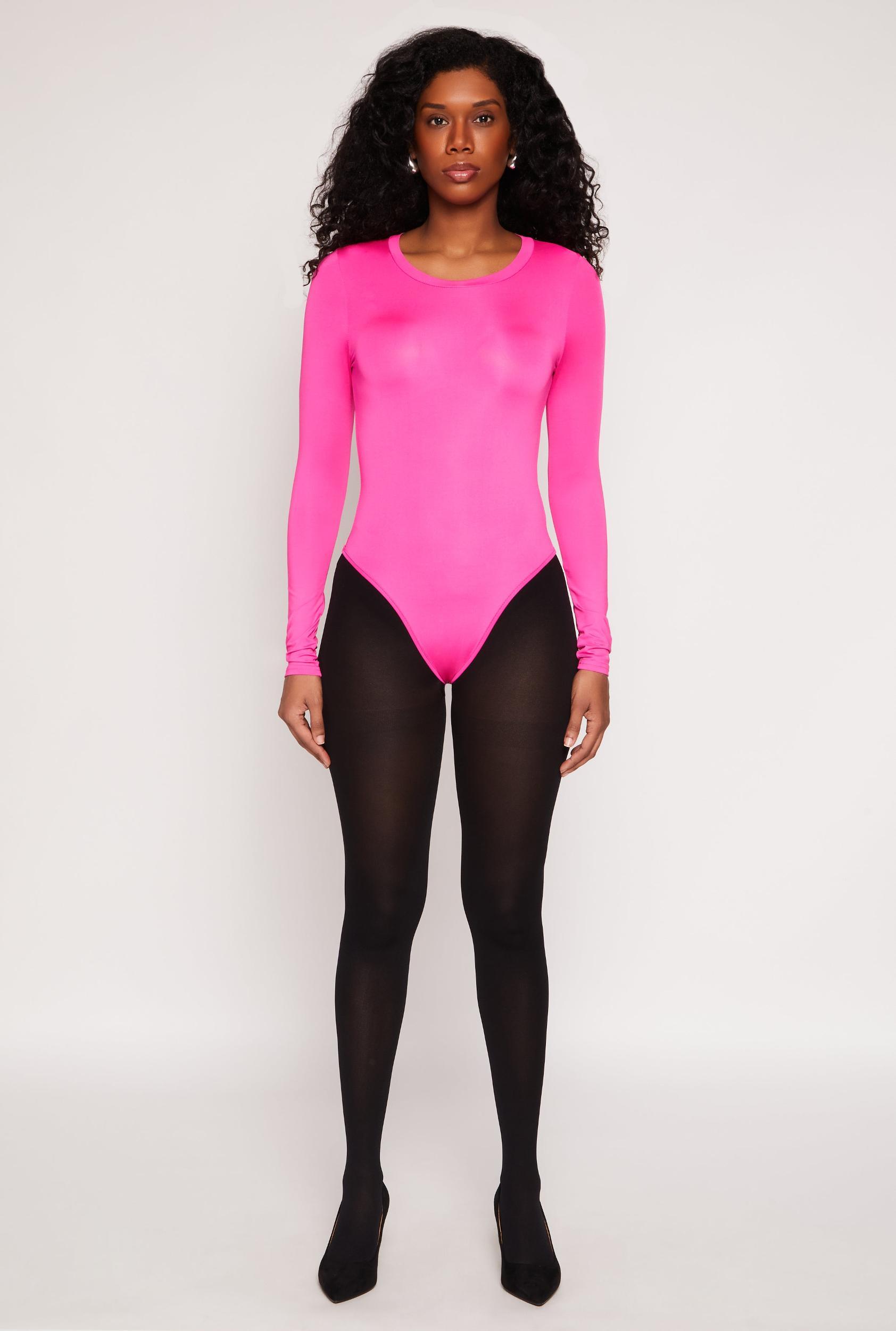 Womens Daisy Long Sleeve Crew Neck Bodysuit Product Image