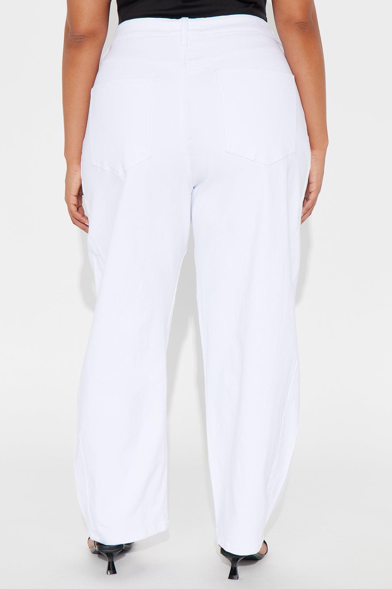 Allegra Barrel Pant - White Female Product Image