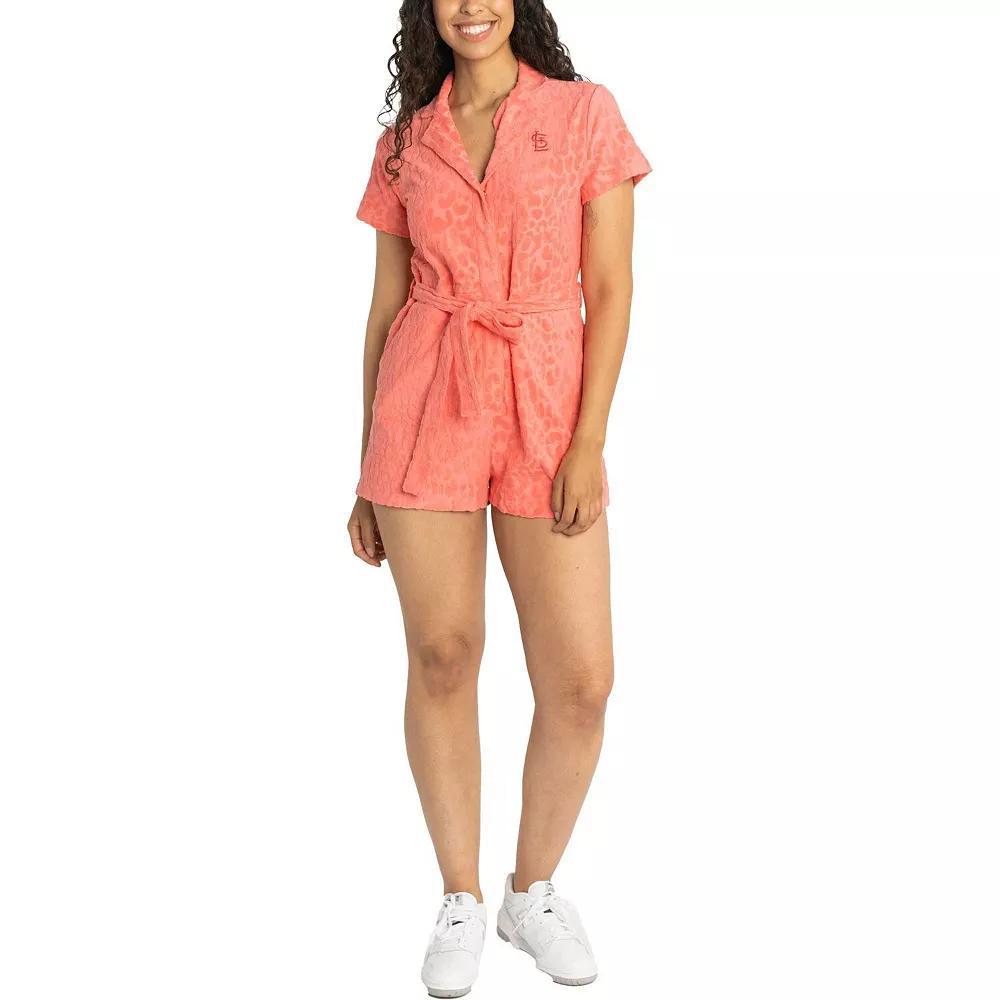 Women's Lusso Blue Los Angeles Dodgers Trixie Cheetah Romper, Size: Small Product Image