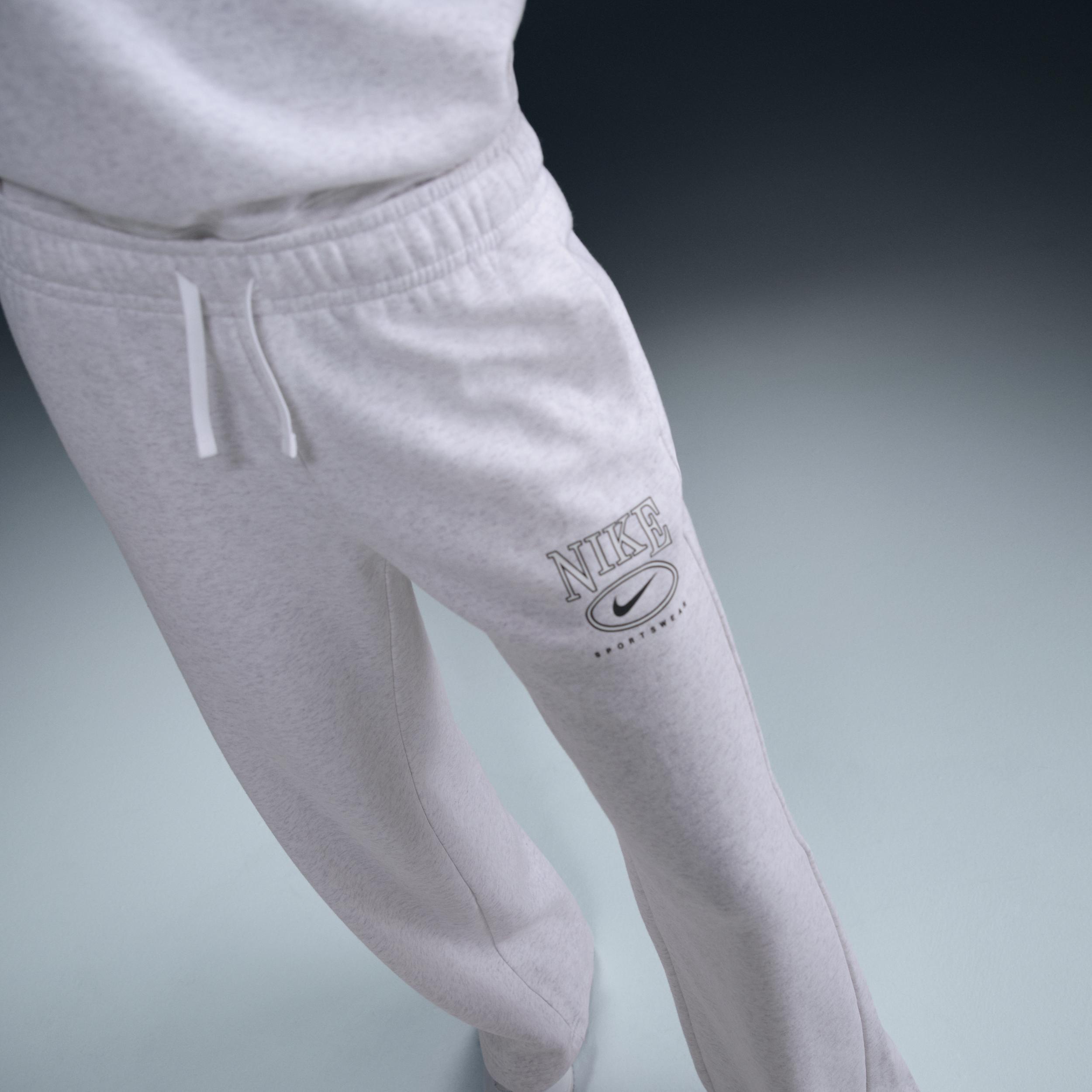 Women's Nike Sportswear Club Fleece Mid-Rise Wide-Leg Graphic Pants Product Image