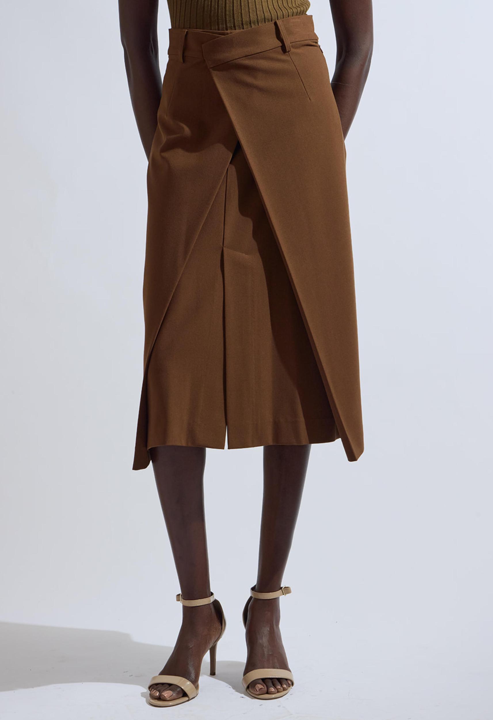 Foldover Brown Skirt Product Image