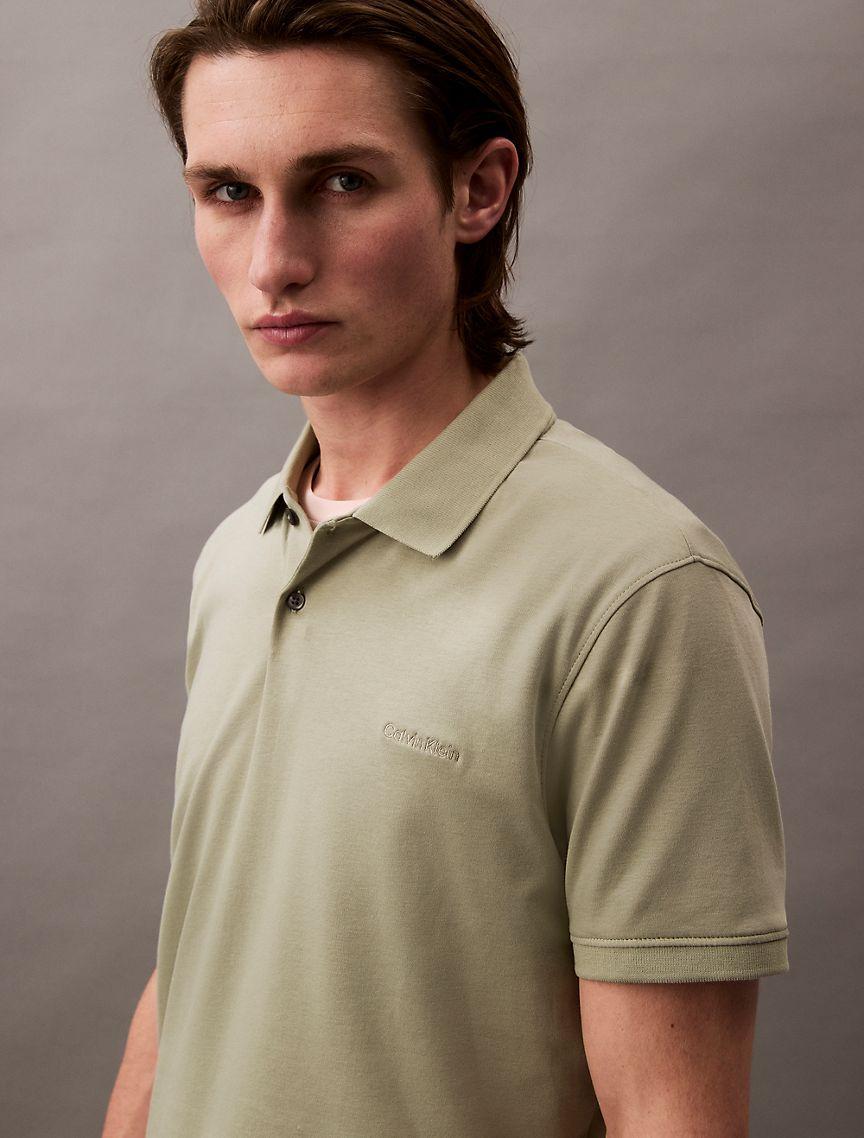 Calvin Klein Men's Liquid Touch Polo Shirt - Green - XXL Product Image