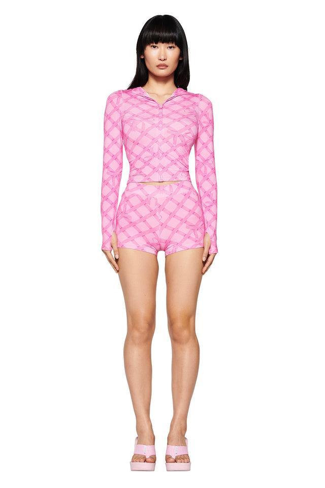 BLARE HOODIE - PINK : WRAPPED IN GIA Product Image