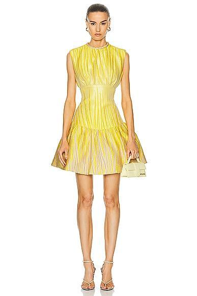 SILVIA TCHERASSI Nadra Dress in Yellow Product Image