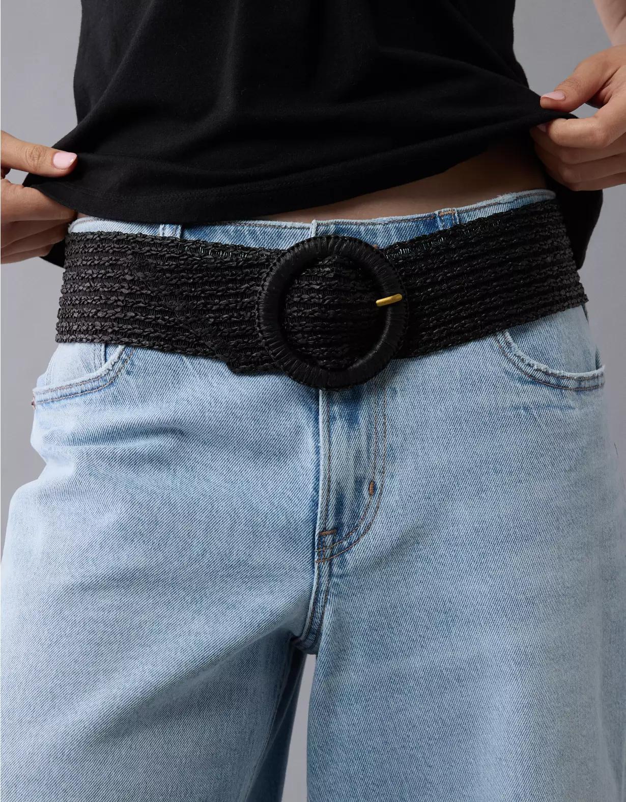 AE Wide Raffia Belt Product Image