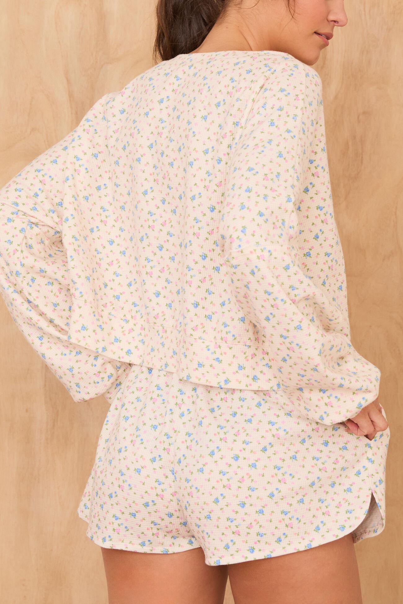 Retreat Floral Waffle Knit Top Product Image
