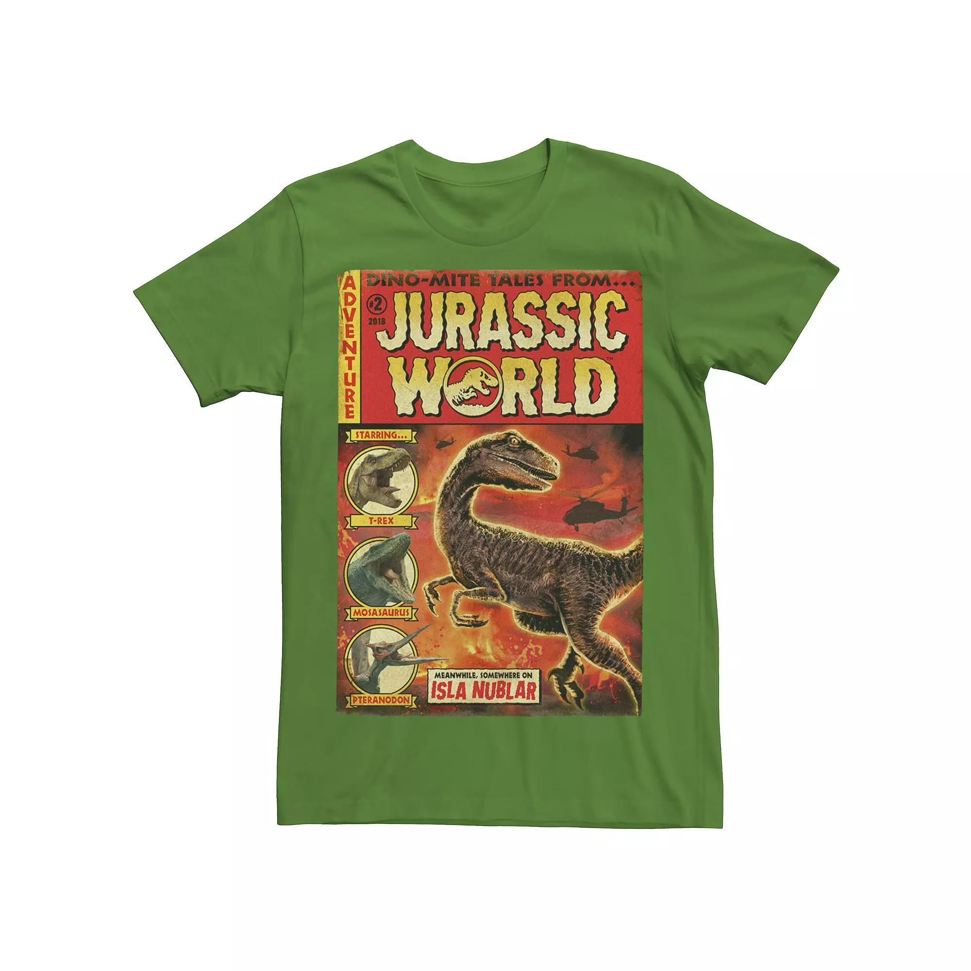 Mens Jurassic World Two Dino-Mite Tales Vintage Tee Royal Grey Product Image