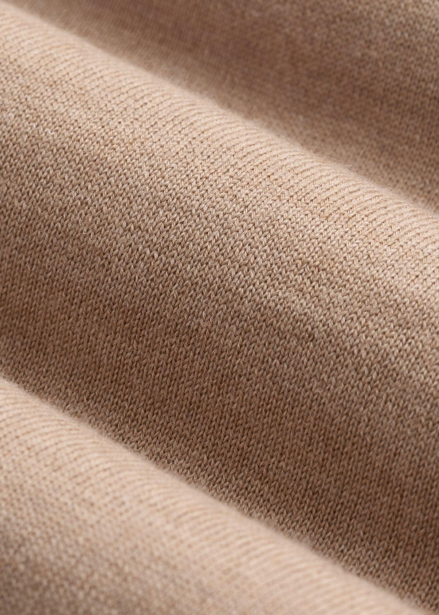 Merino Wool Cardigan Sweater for Tall Men in Oat Product Image