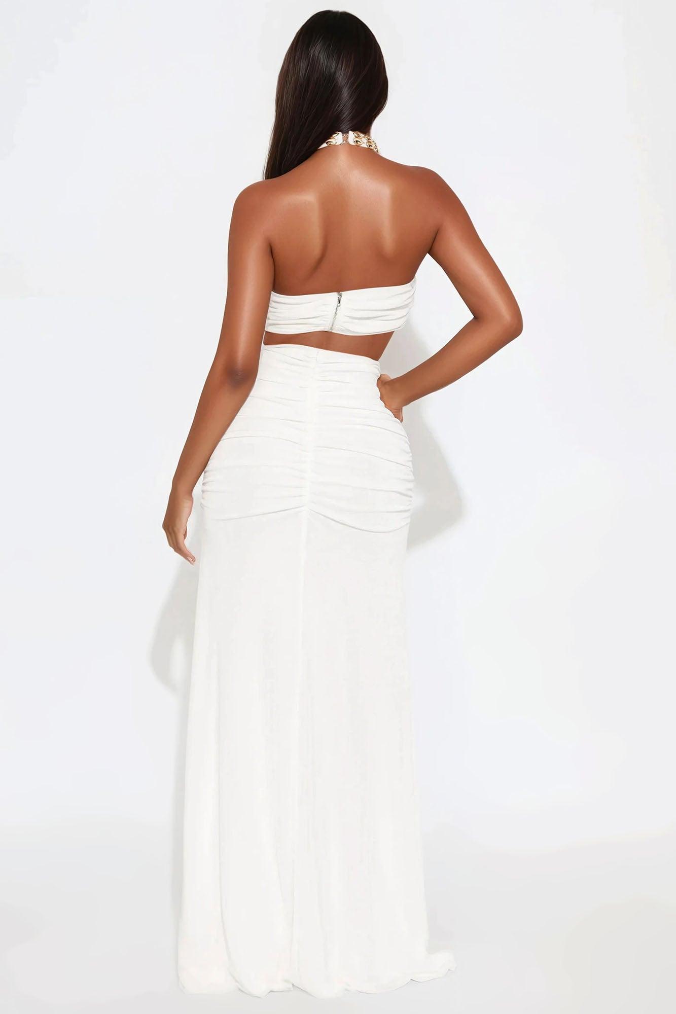 Warm Nights Seashell Maxi Dress - White Product Image
