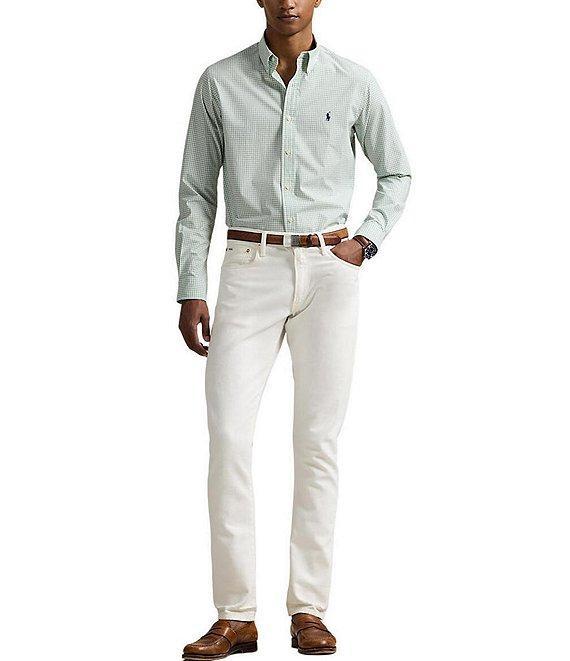 Polo Ralph Lauren Slim Fit Gingham Stretch Poplin Long Sleeve Woven Shirt Product Image