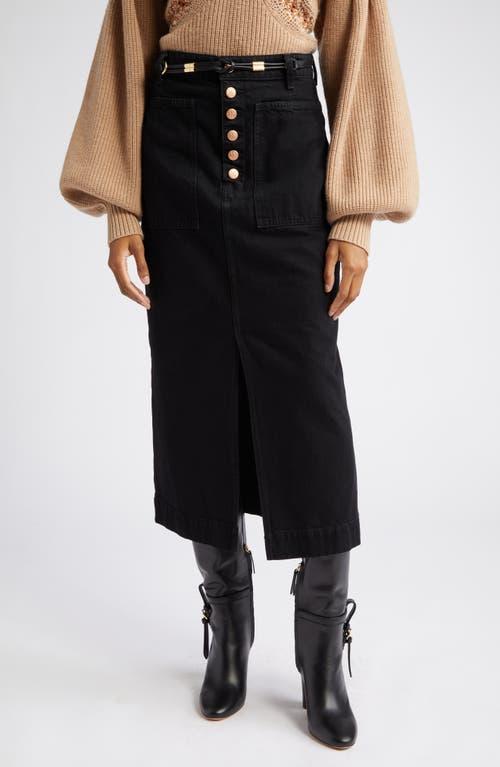 Womens Bea Denim Midi-Skirt Product Image