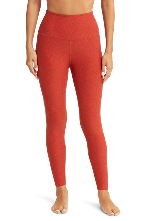 Beyond Yoga Spacedye Caught In The Midi High-Waisted Legging (Warm Clay Heather) Women's Casual Pants Product Image