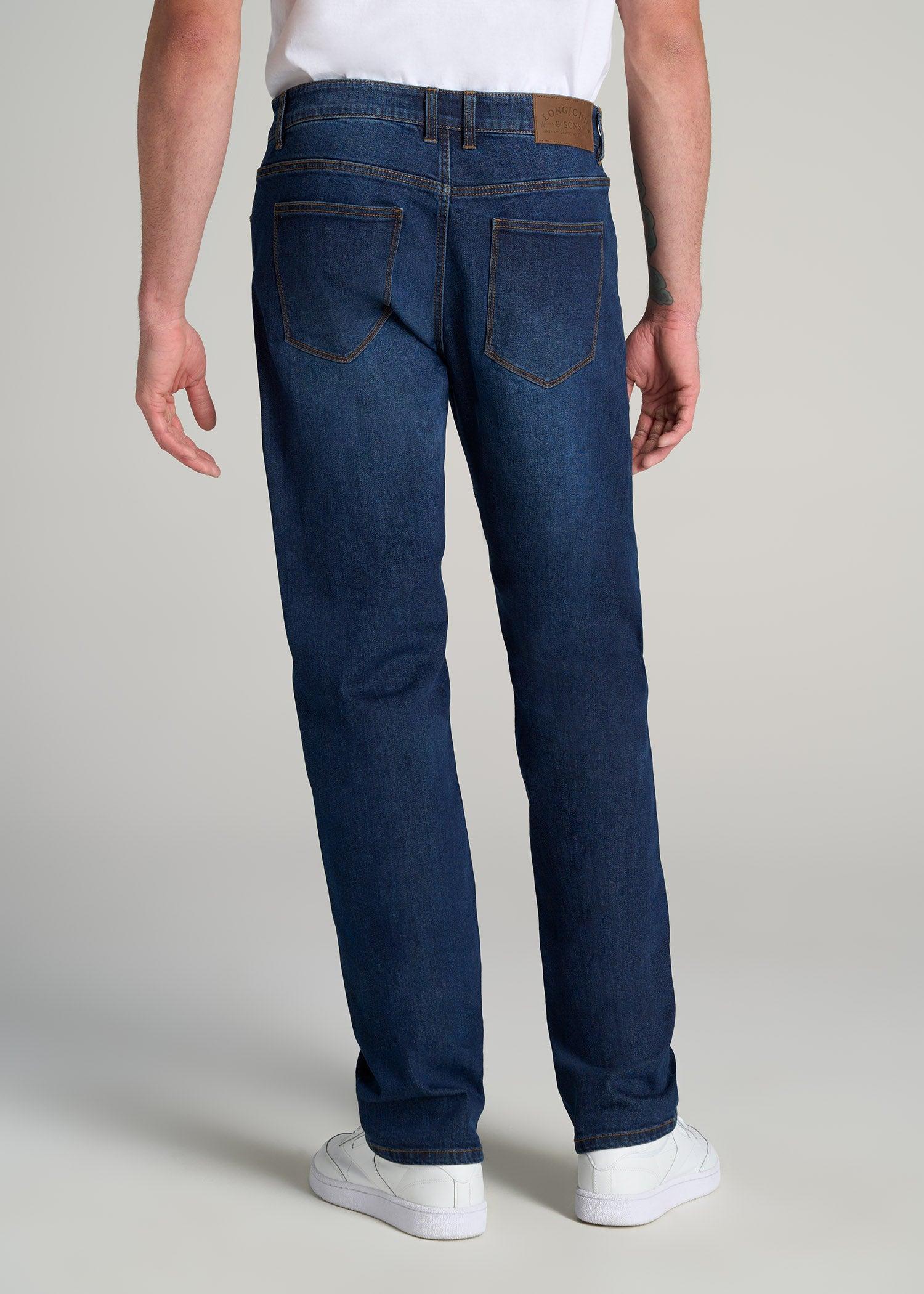 LJ&S STRAIGHT LEG Jeans for Tall Men in Charger Blue Product Image