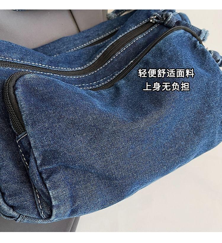 Multi-Pocket Denim Crossbody Bag Product Image