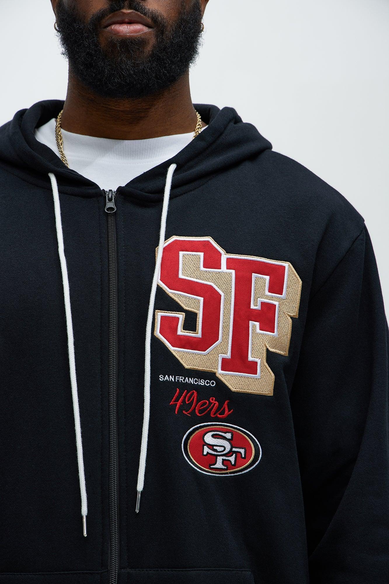 49ers Bold Zipp Hoodie - Black Product Image