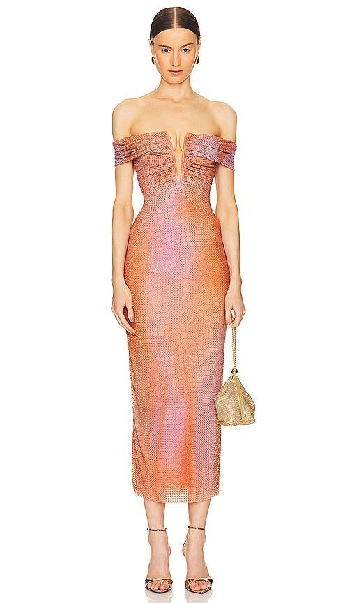 Rhinestone Midi Dress self-portrait Product Image