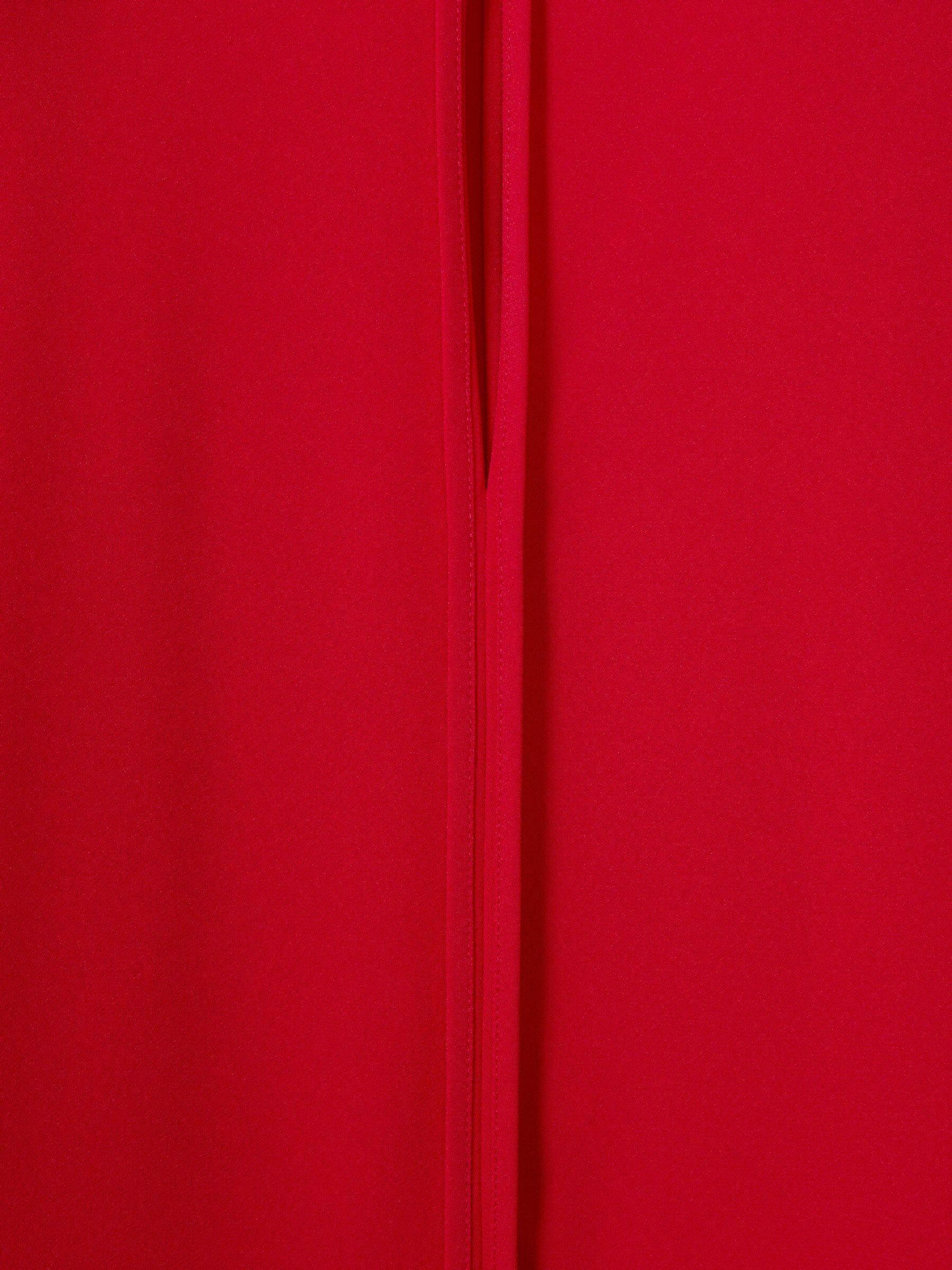 Removable Shoulder Pad Blouse in Red Product Image