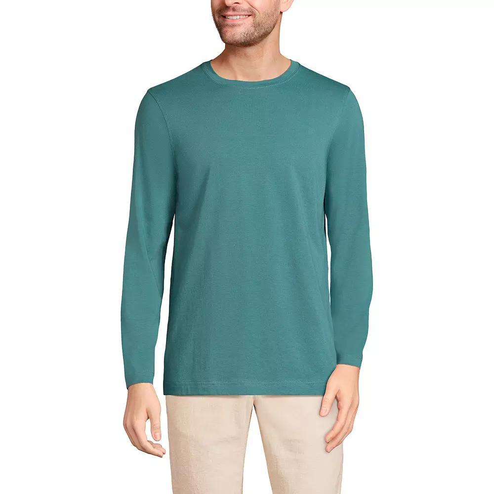 Men's Lands' End Classic-Fit Supima Tee, Size: Small, Tourmaline Product Image