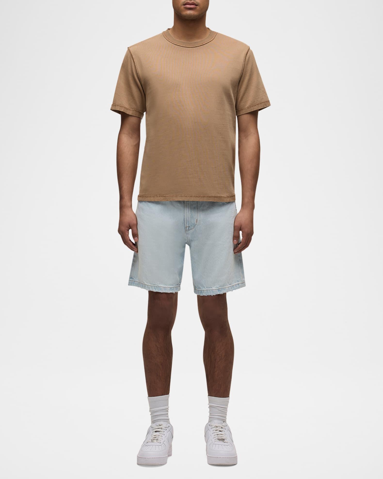 Men's Clint Light Wash Cotton Denim Shorts Product Image
