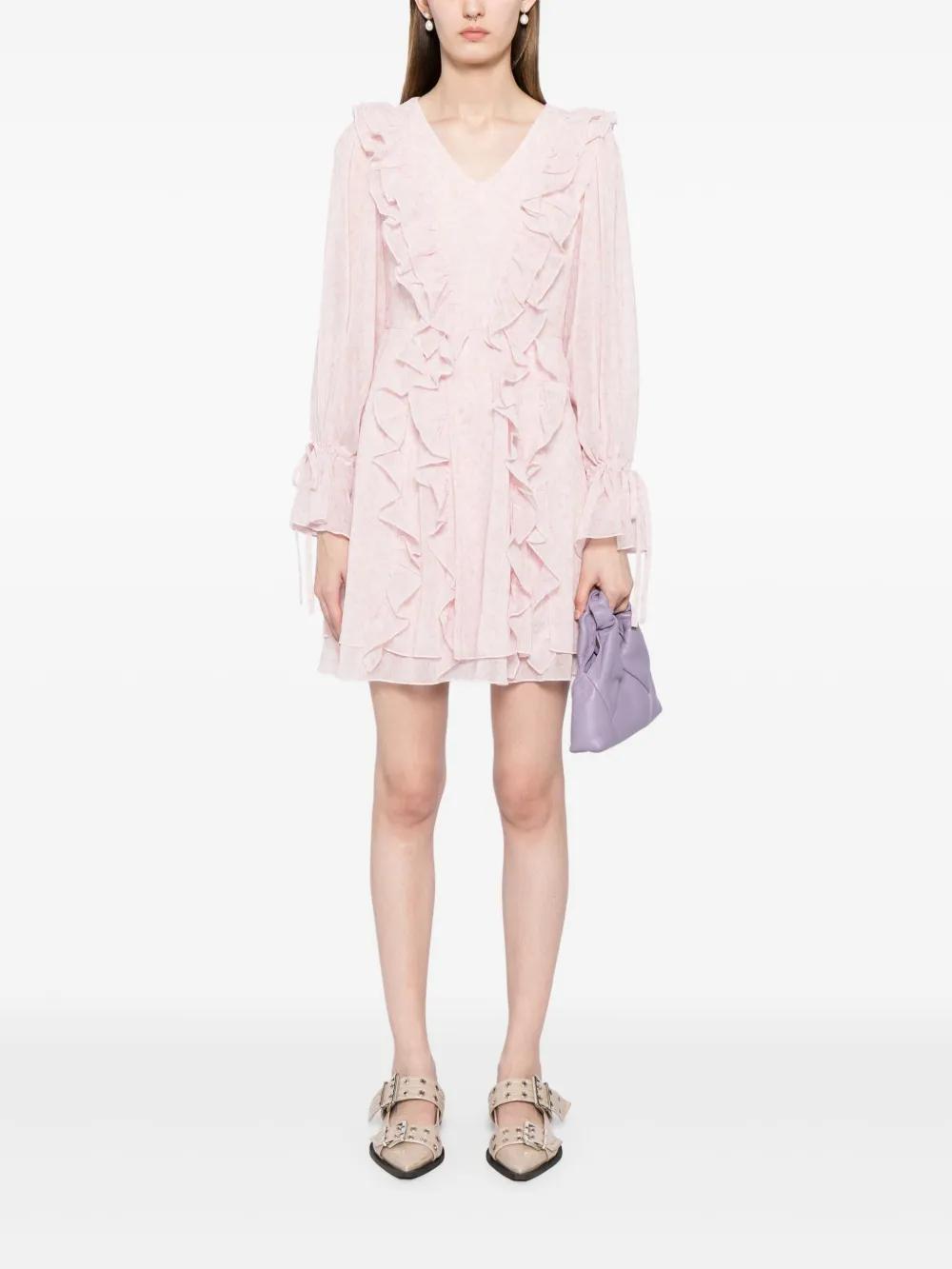 floral-print ruffle-detail minidress  Product Image