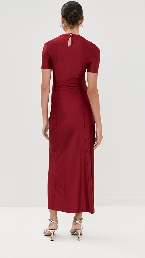 rabanne Long Draped Dress in Jersey | Shopbop Product Image