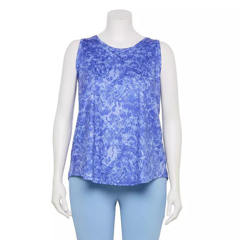 Plus Size Tek Gear® Dry Tek Tank Top, Women's, Size: 3XL, Blue Flittering Product Image