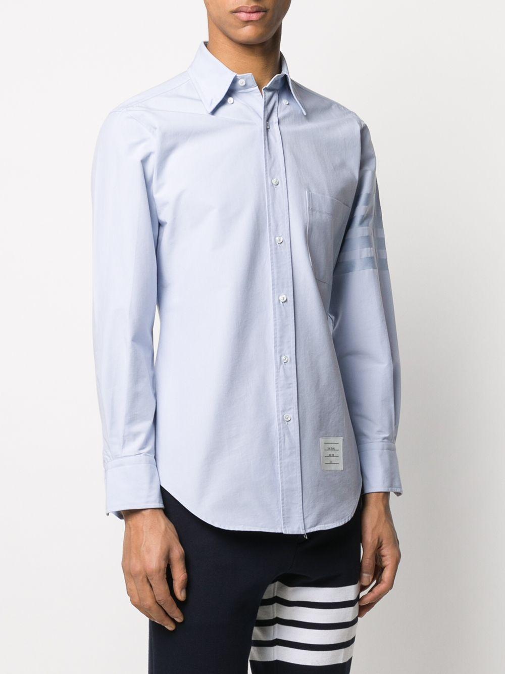 THOM BROWNE Classic Fit Cotton Button-down Shirt In Light Blue Product Image