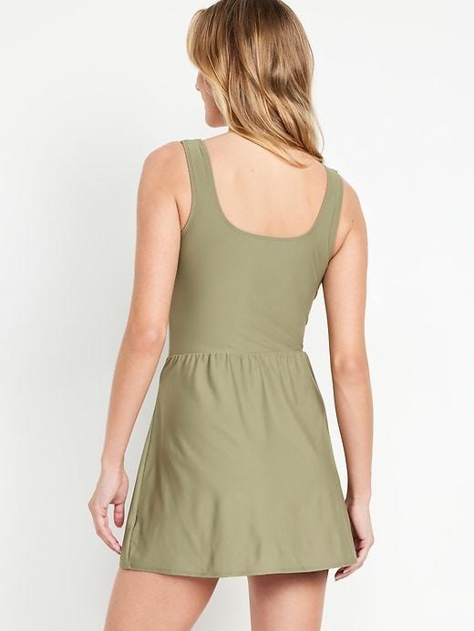 Matte Side-Tie Swim Dress Product Image