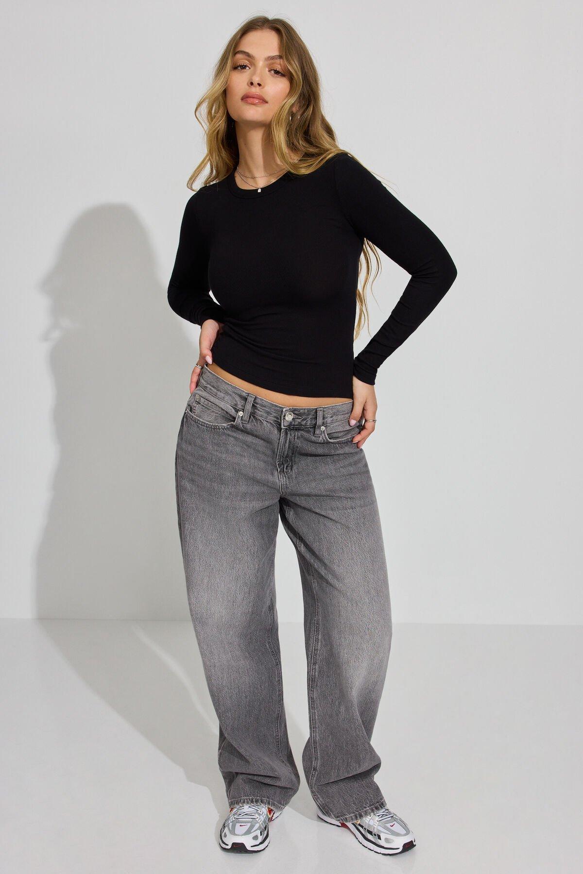 Estelle Ribbed Long Sleeve T Shirt Product Image