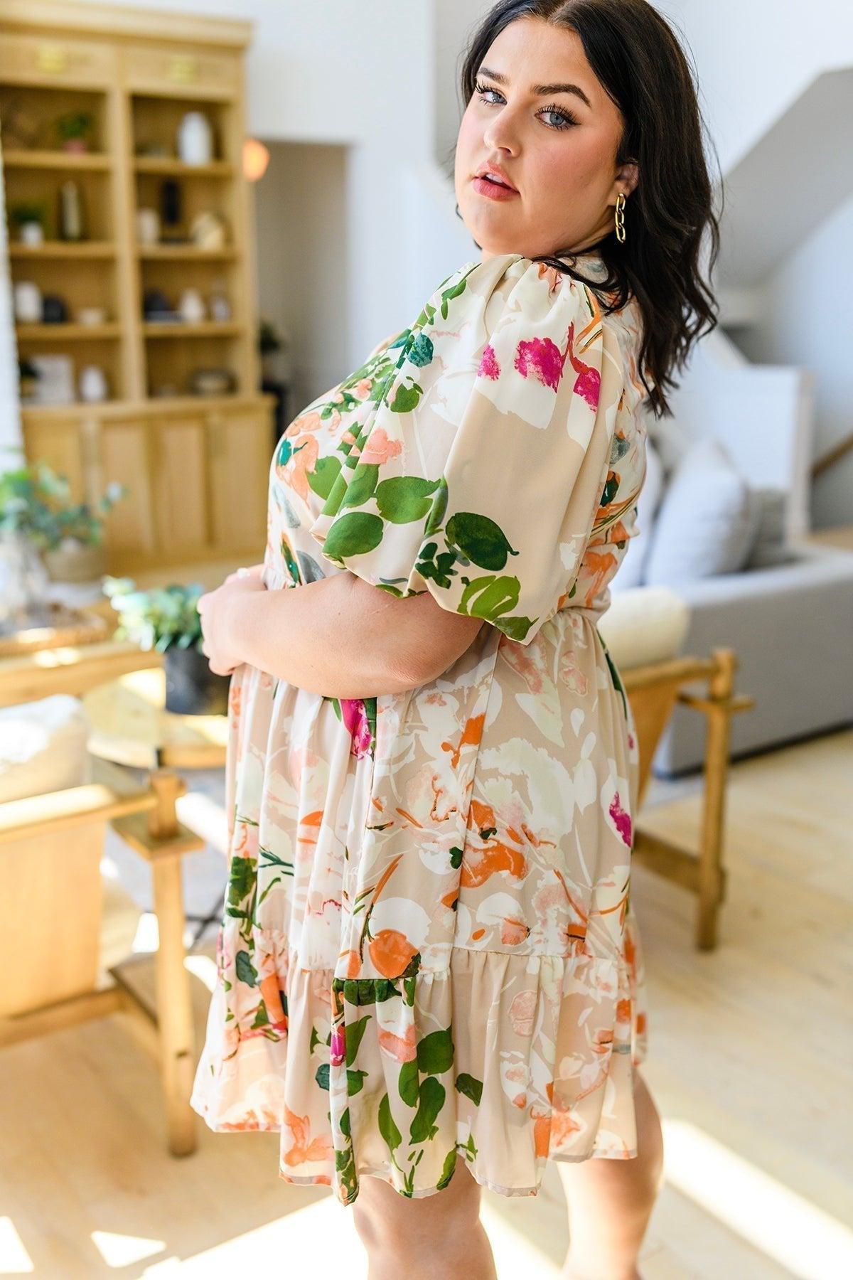 Life of the Party Floral Jumpsuit in Green Product Image