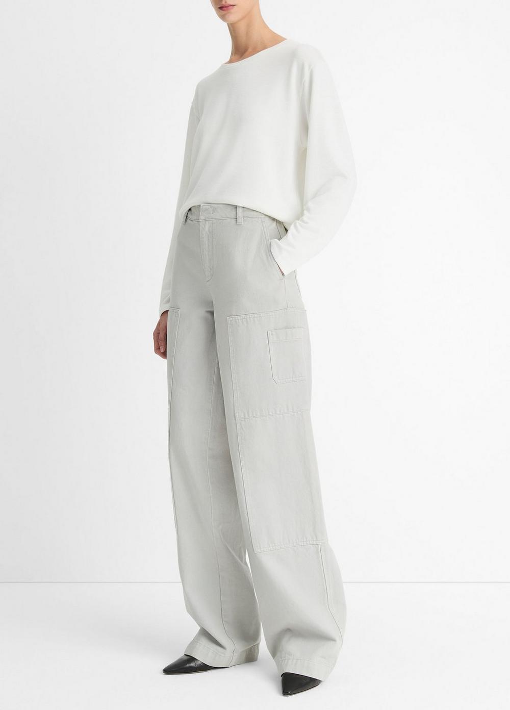 Womens Cotton Twill Utility Pant, Stone Grey, Size 25 Vince Product Image