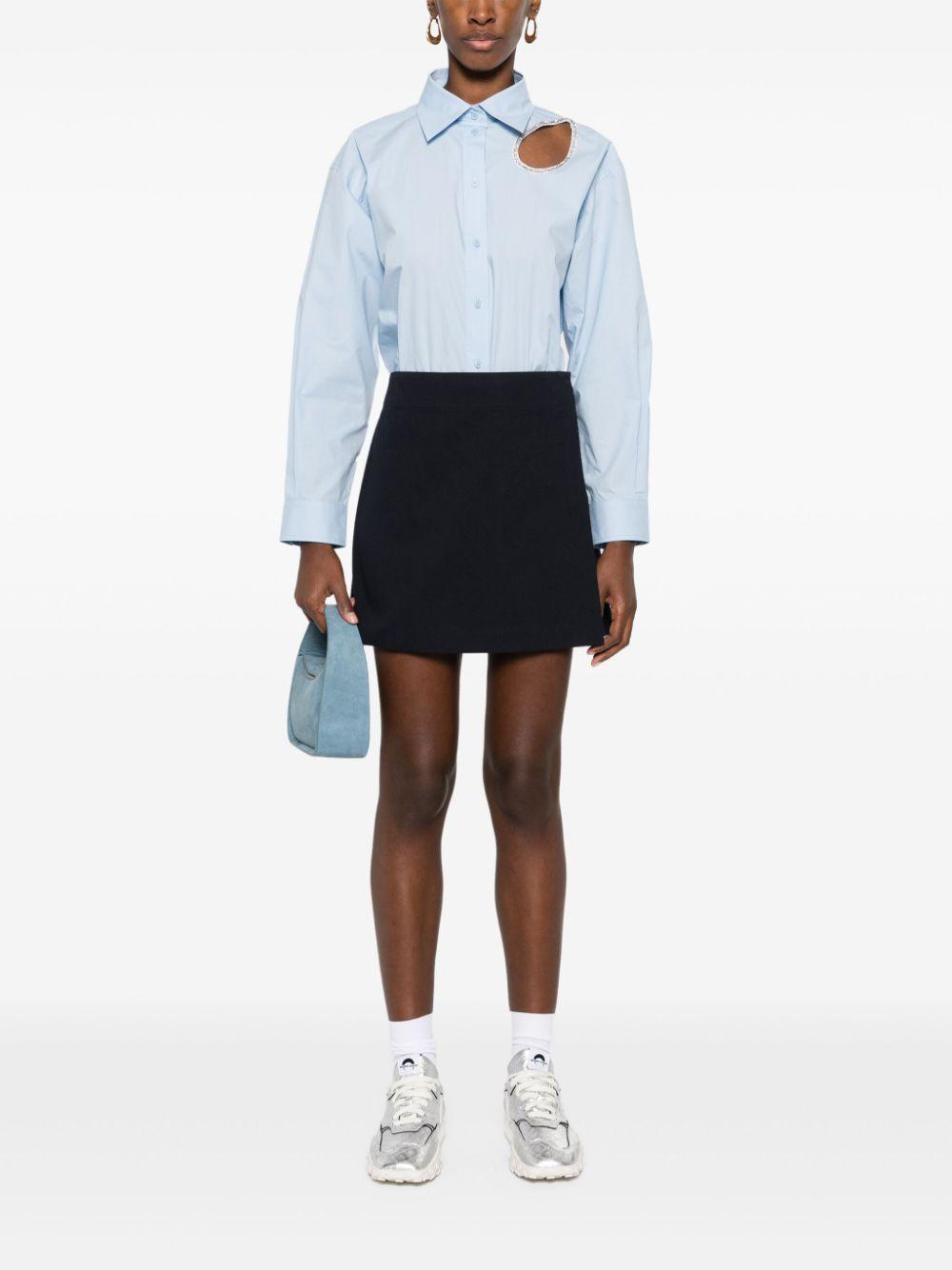 rhinestone-trim cotton shirt  Product Image