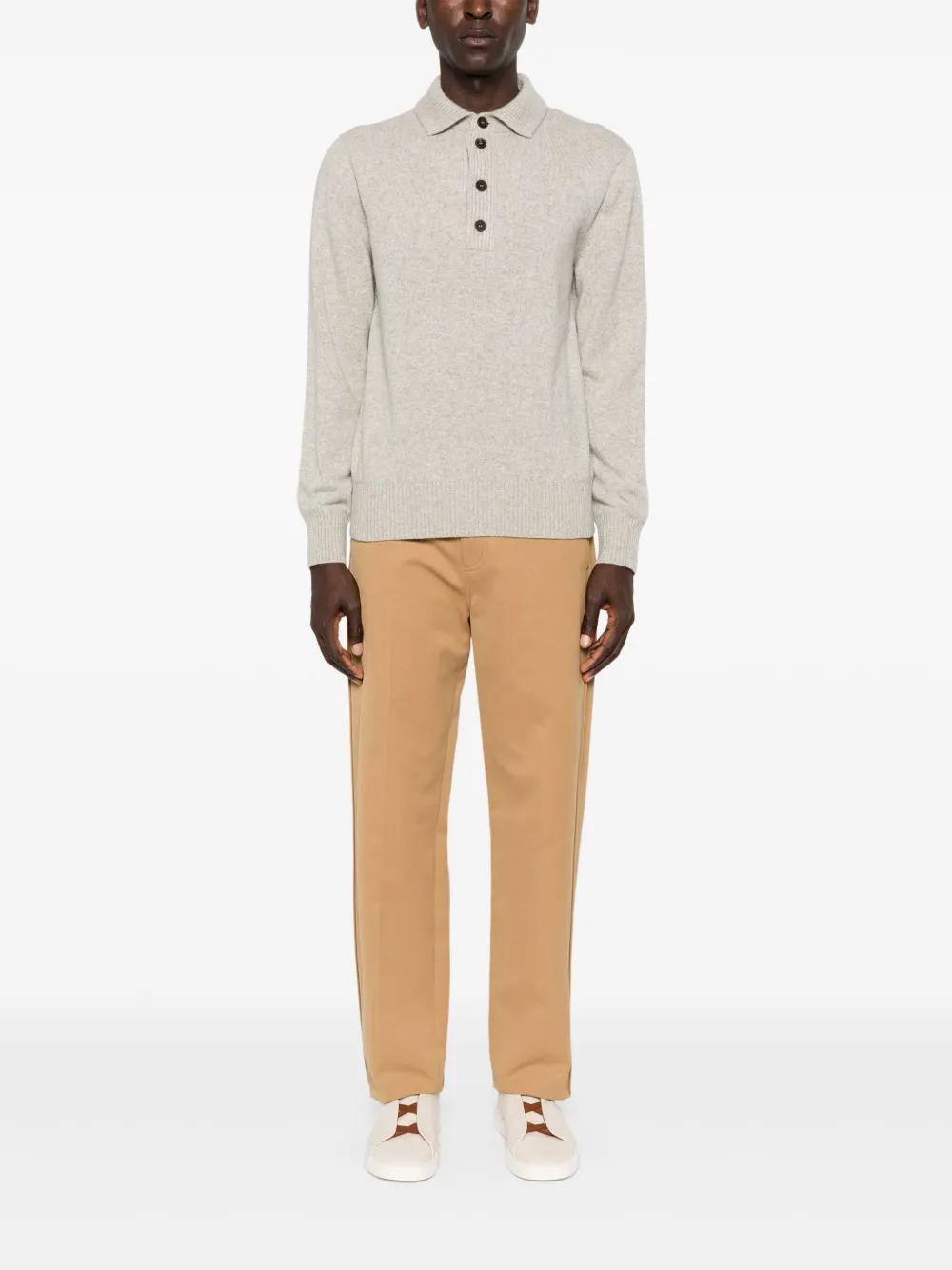 ZEGNA Polo In Maglia In Grey Product Image