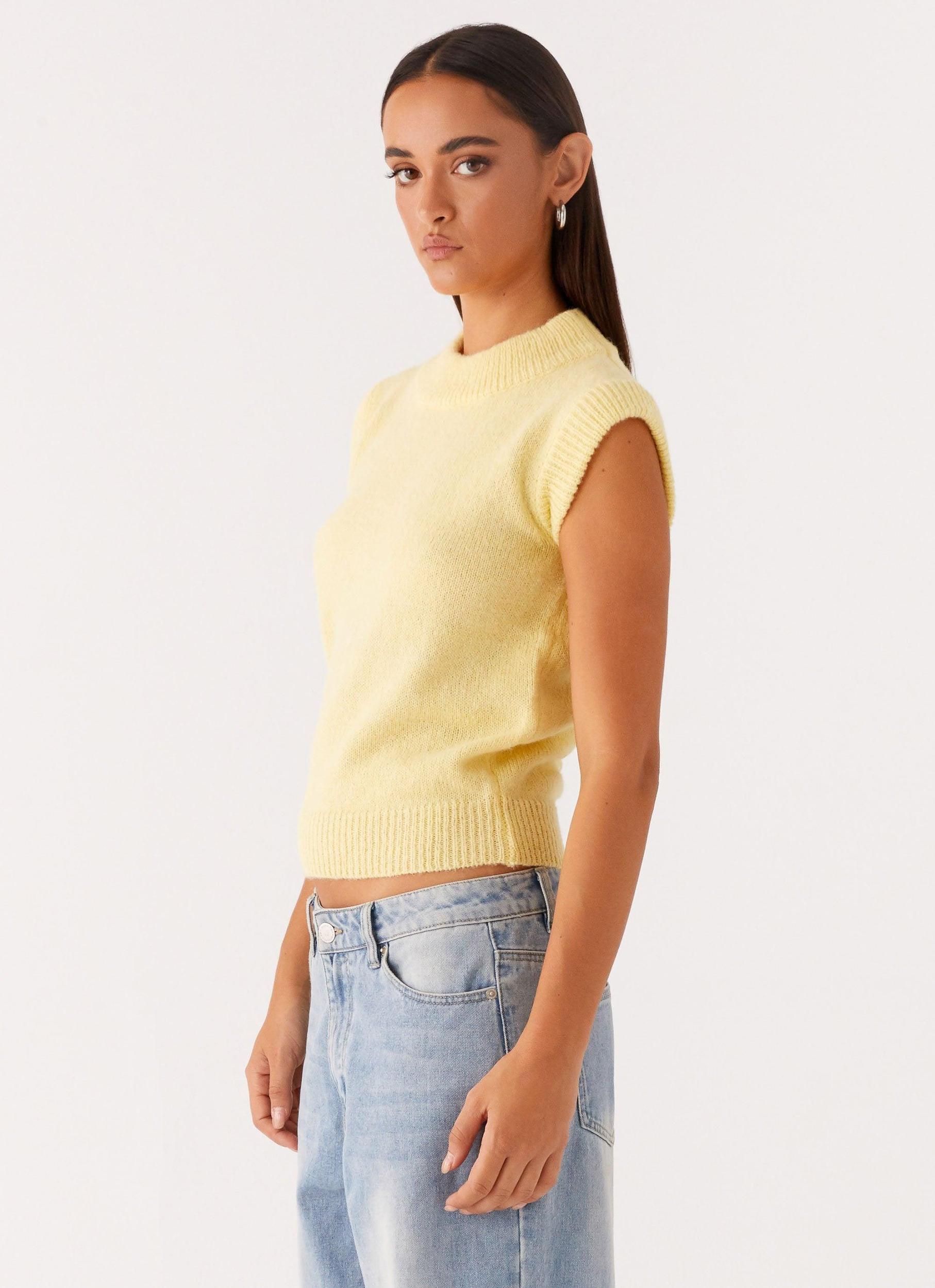 Melissa Knitted Vest - Yellow Product Image